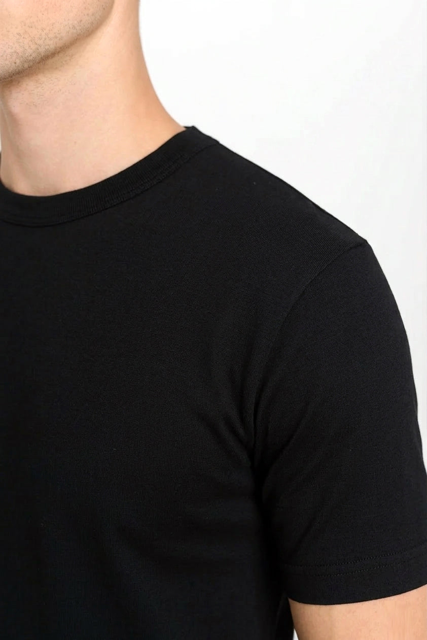Black Heavyweight Organic Cotton T-Shirt | Silky Smooth & Sustainable | 250+ Grams