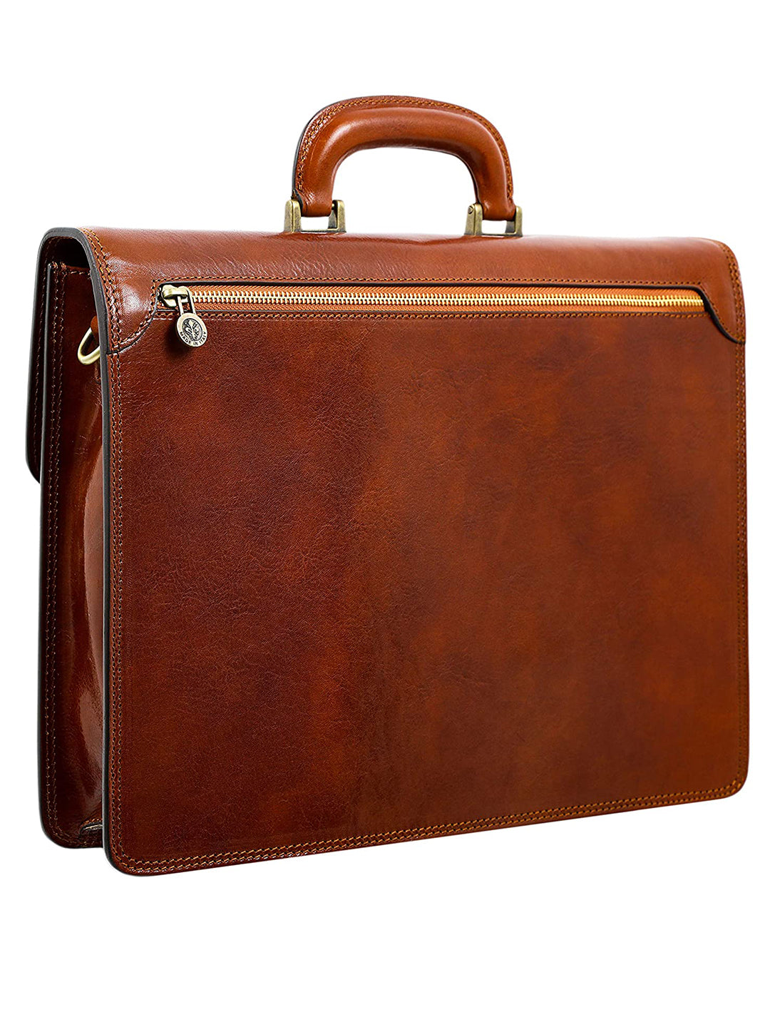 16 inch Premium Laptop Leather Bag | Brown Color |  Cowhide Original Leater