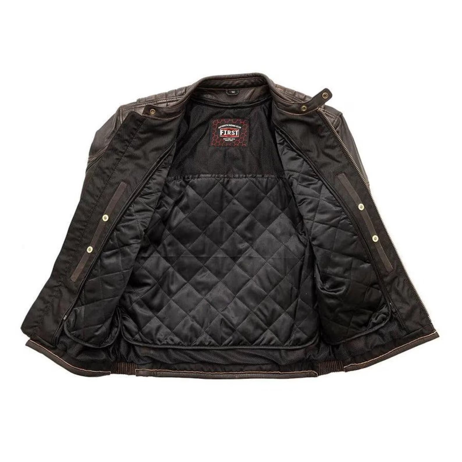 Rider Club Men's Genuine Leather Motorcycle Jacket | Handmade Winter Biker Coat