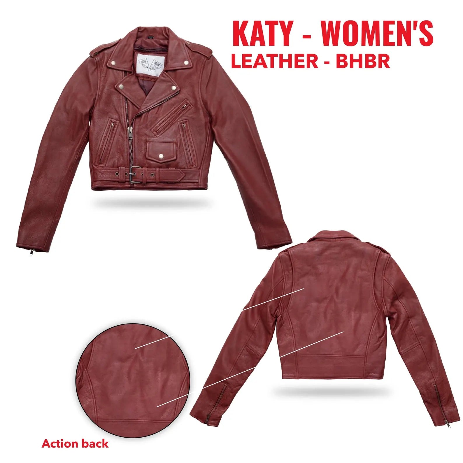 Katy Women's Real Sheepskin Leather Biker Jacket | Handmade Winter Motorcycle Jacket