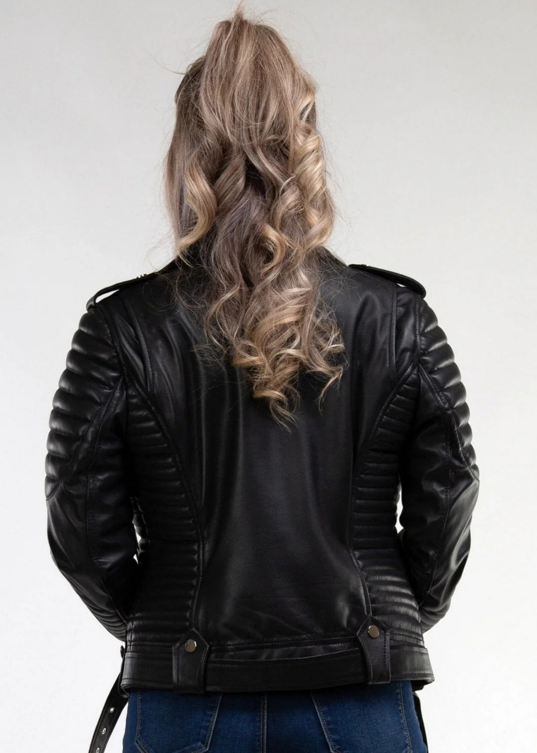 Gasoline Chrome Leather Jacket | Premium Sheepskin Moto Biker Jacket