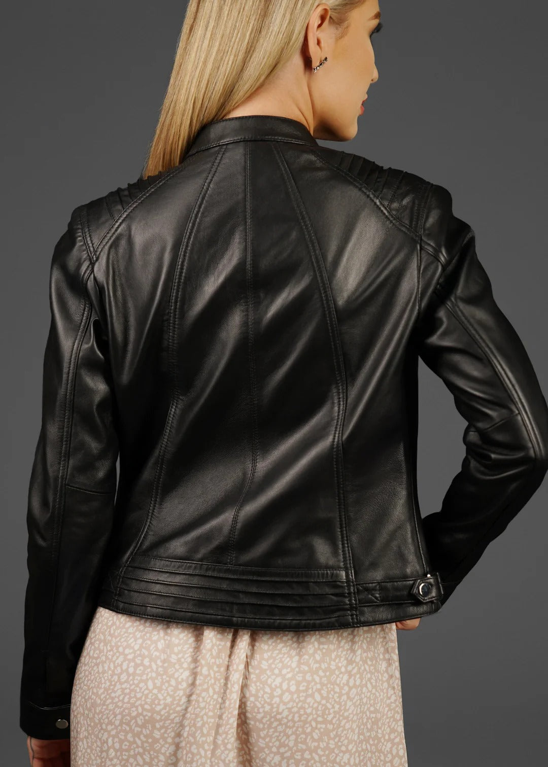 McKenzie Black Leather Moto Jacket | Premium Genuine Leather Biker Jacket